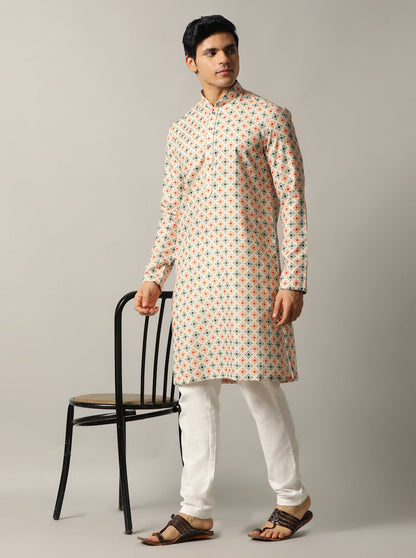Maroon Printed Kurta | The Kurta Company