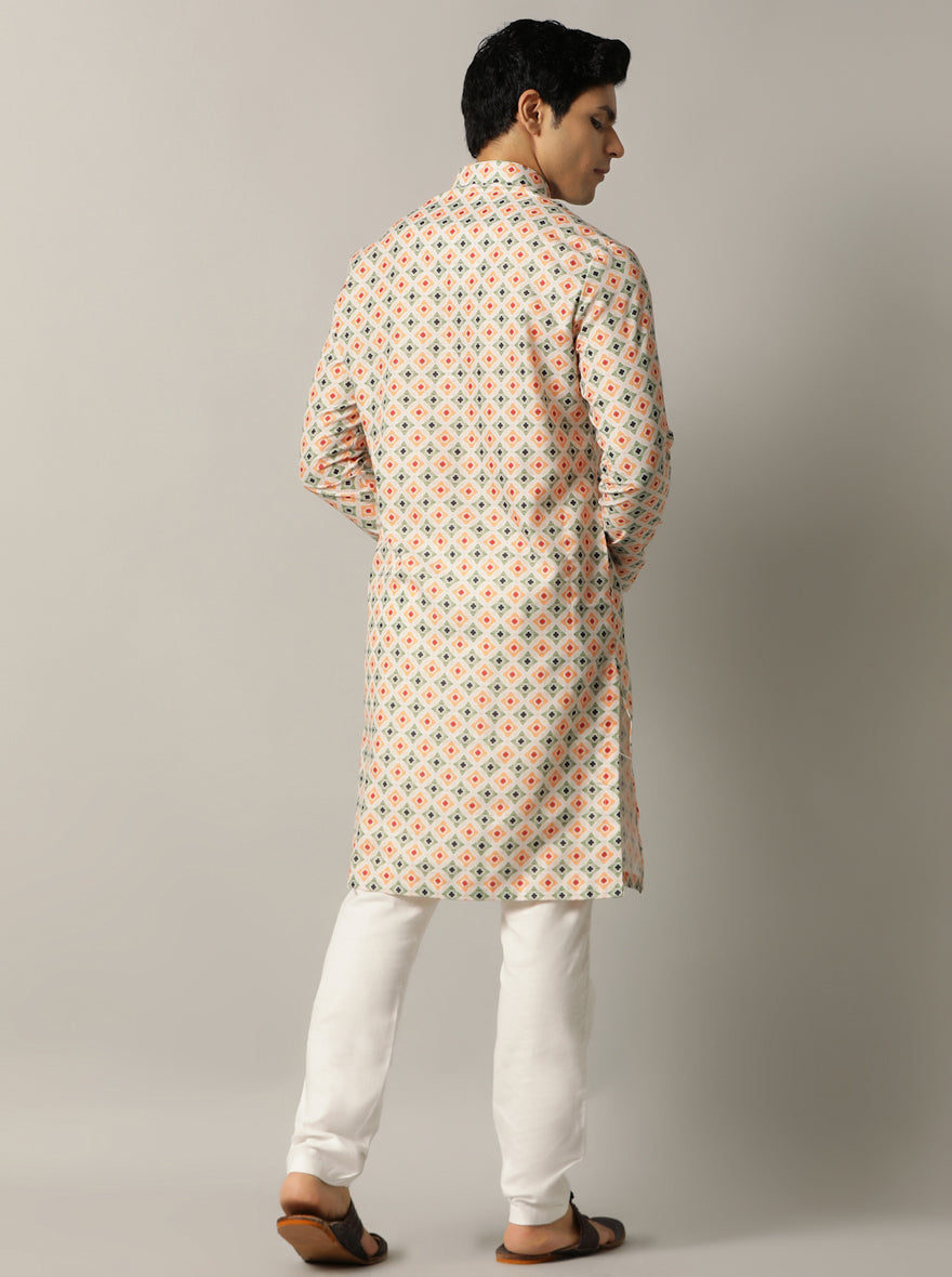Maroon Printed Kurta | The Kurta Company