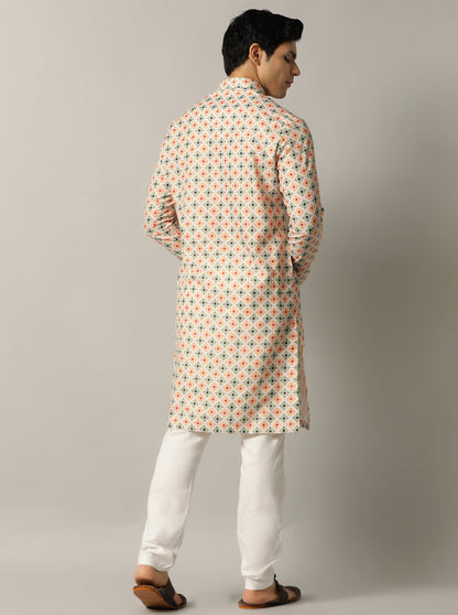 Maroon Printed Kurta | The Kurta Company