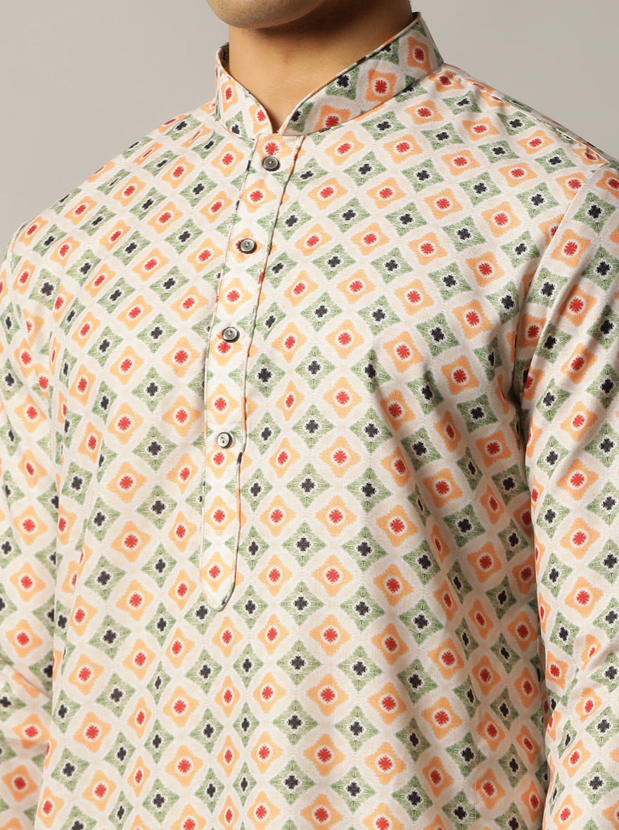 Maroon Printed Kurta | The Kurta Company