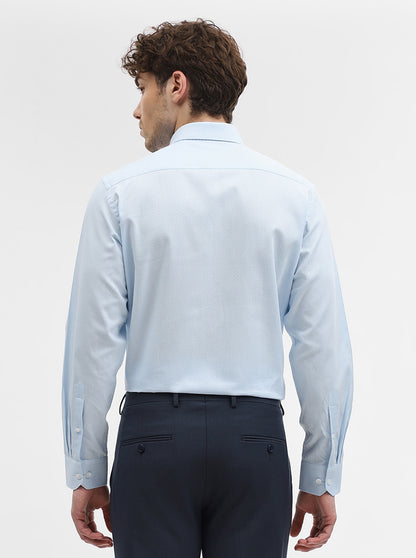 Light Blue Dobby Slim Fit Formal Shirt | JadeBlue