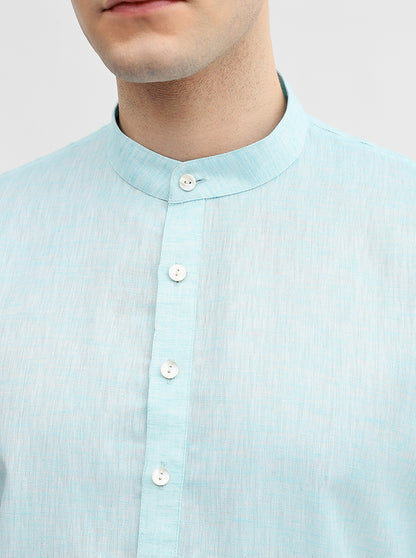 Sky Blue Solid Modi Kurta | JadeBlue