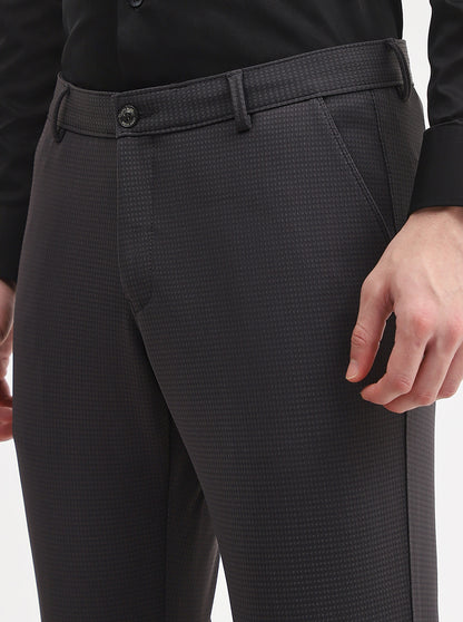 Dark Grey Solid Slim Fit Club Wear Trouser | Wyre