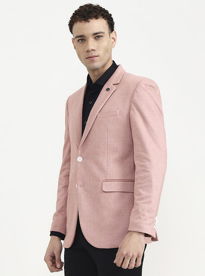 Pink Solid  Blazer | Wyre