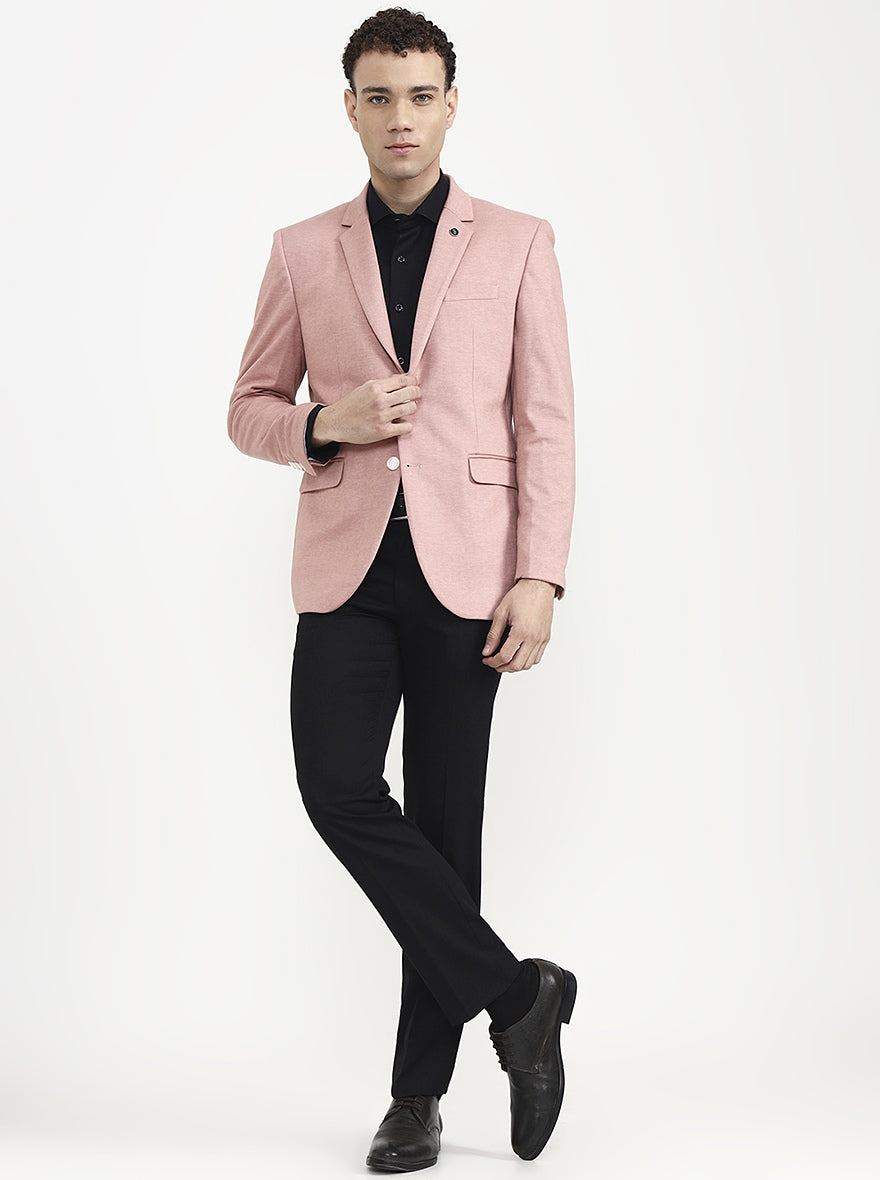 Pink Solid  Blazer | Wyre