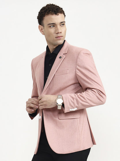 Pink Solid  Blazer | Wyre