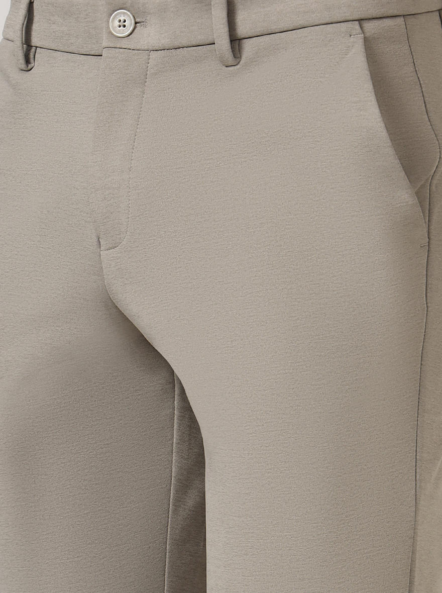 Brown Solid Venice Fit Casual Trouser | JadeBlue