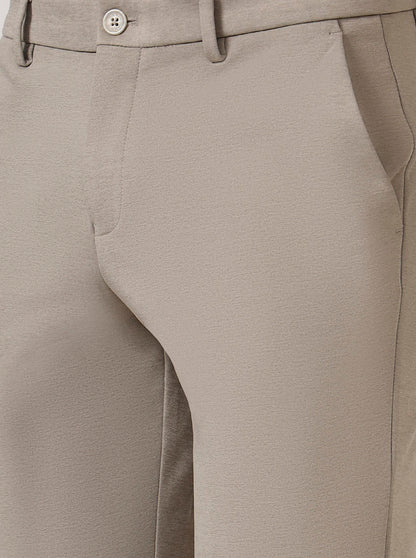 Brown Solid Venice Fit Casual Trouser | JadeBlue