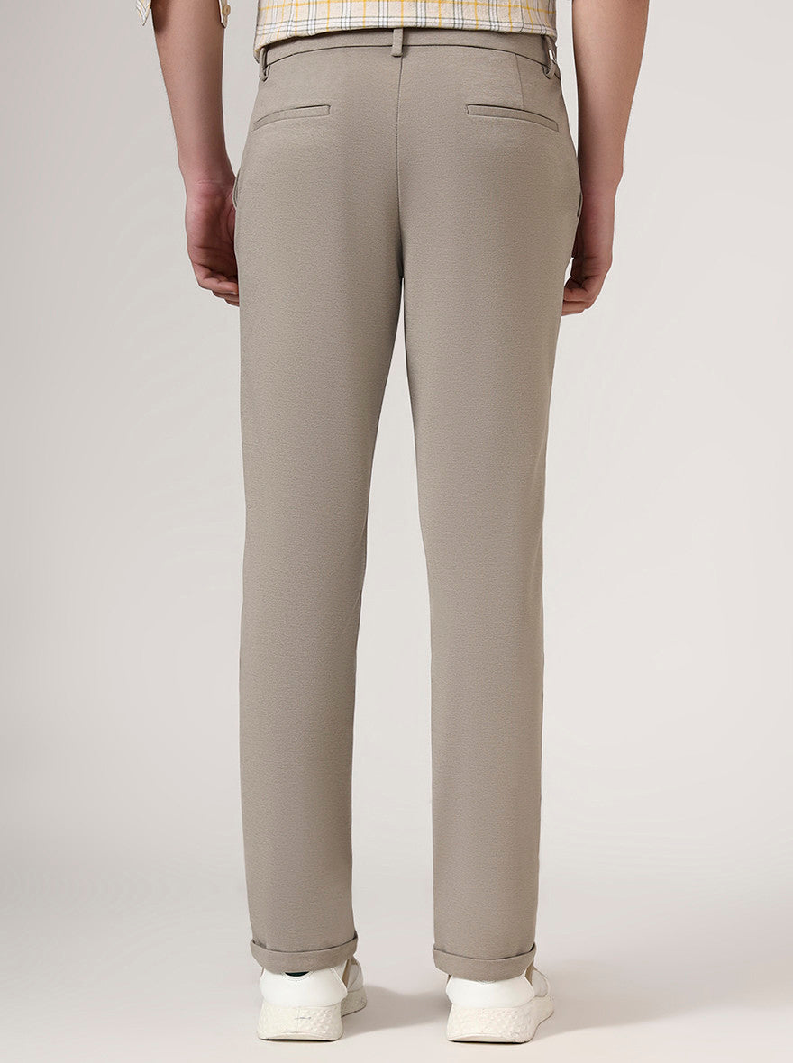 Brown Solid Venice Fit Casual Trouser | JadeBlue