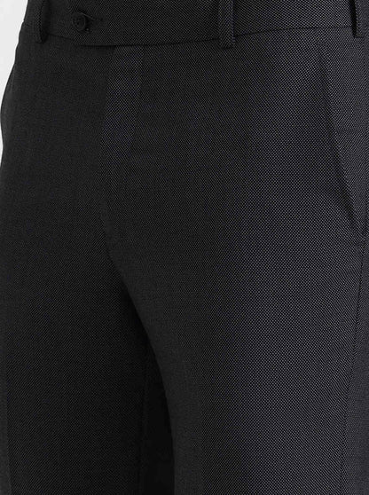 Grey Solid Slim Fit Formal Trouser | JadeBlue Super Luxe