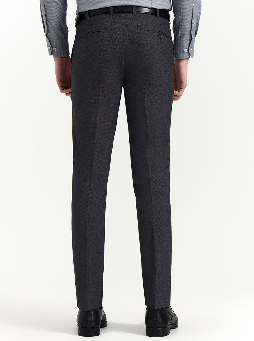 Grey Solid Slim Fit Formal Trouser | JadeBlue Super Luxe