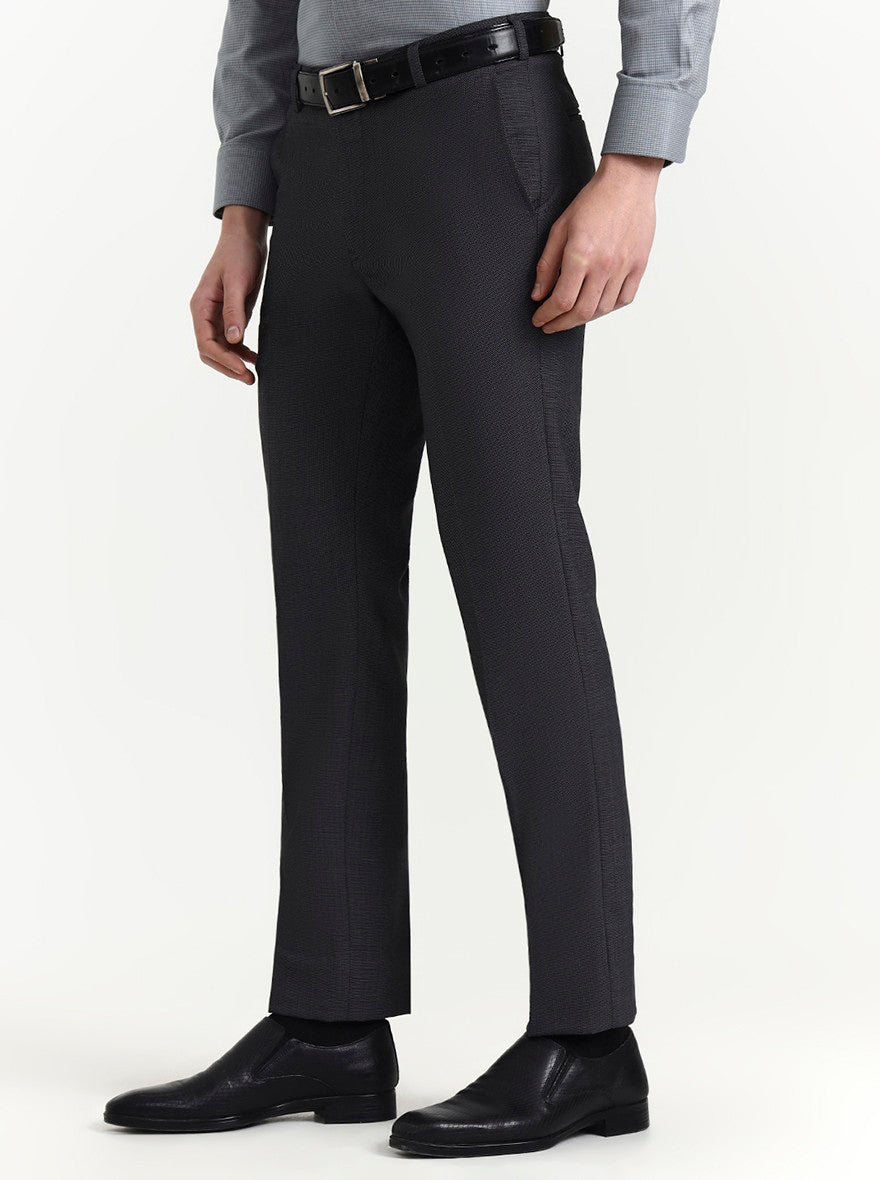 Grey Solid Slim Fit Formal Trouser | JadeBlue Super Luxe