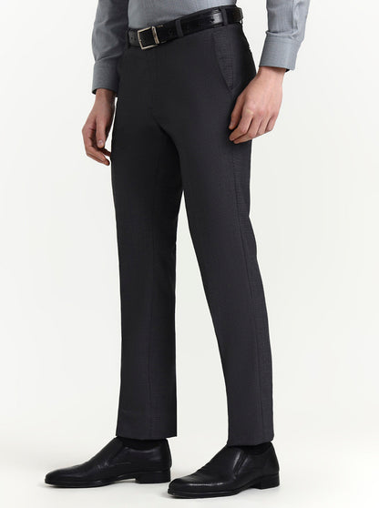Grey Solid Slim Fit Formal Trouser | JadeBlue Super Luxe