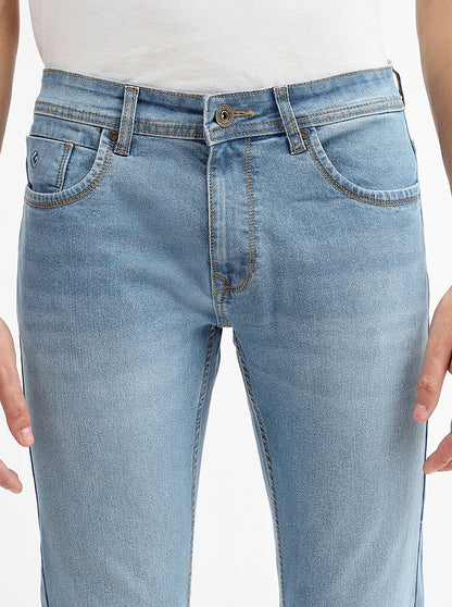 River Indigo Blue Solid Narrow Fit Jeans | Greenfibre