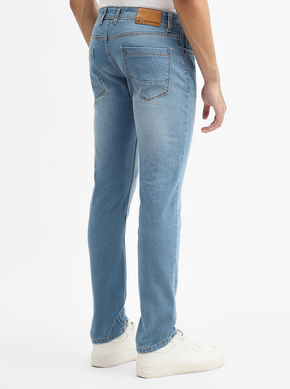 River Indigo Blue Solid Narrow Fit Jeans | Greenfibre