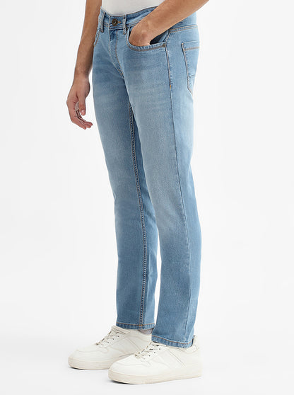River Indigo Blue Solid Narrow Fit Jeans | Greenfibre