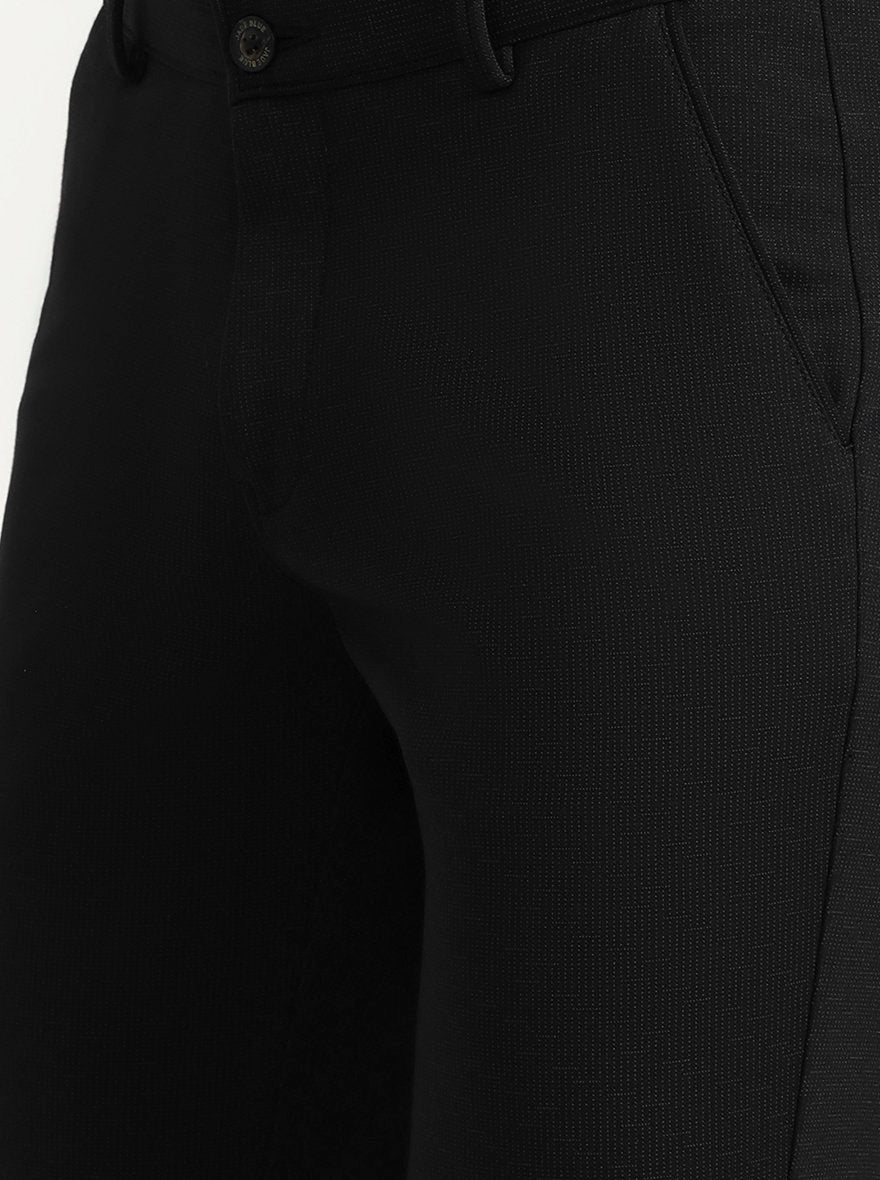Black Solid Slim Fit Club Wear Trouser | Wyre