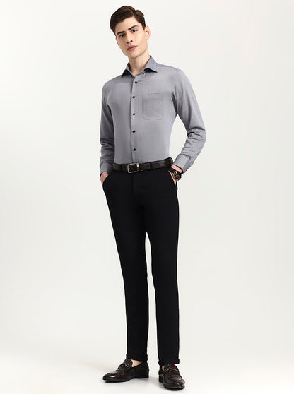 Black Solid Slim Fit Club Wear Trouser | Wyre