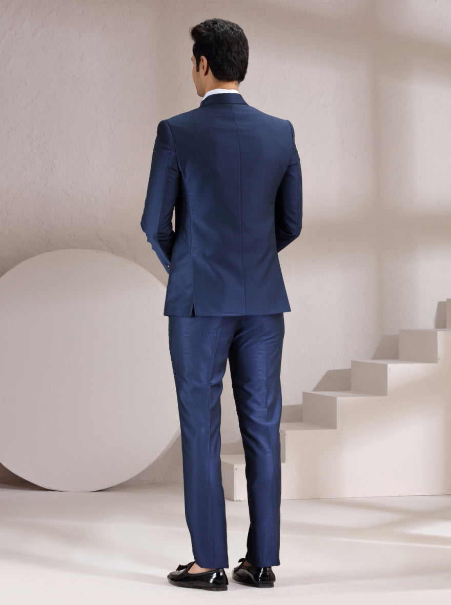 Navy Blue Solid Suit | JadeBlue