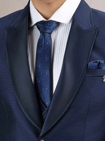 Navy Blue Solid Suit | JadeBlue