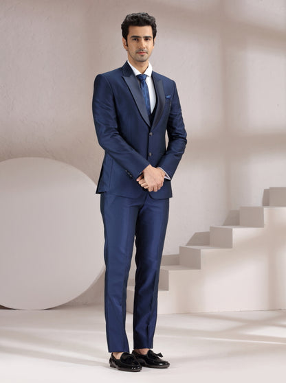 Navy Blue Solid Suit | JadeBlue