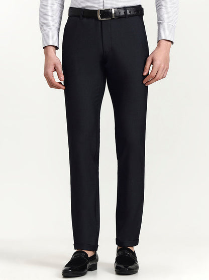 Blue Solid Slim Fit Club Wear Trouser | Wyre