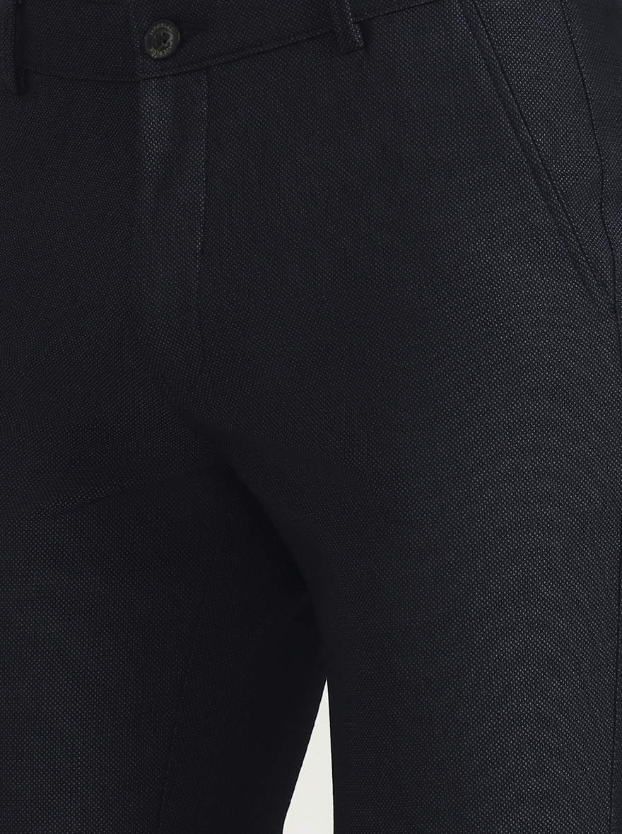 Blue Solid Slim Fit Club Wear Trouser | Wyre