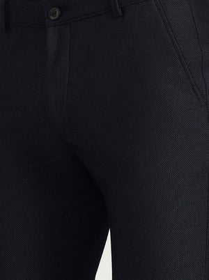 Blue Solid Slim Fit Club Wear Trouser | Wyre