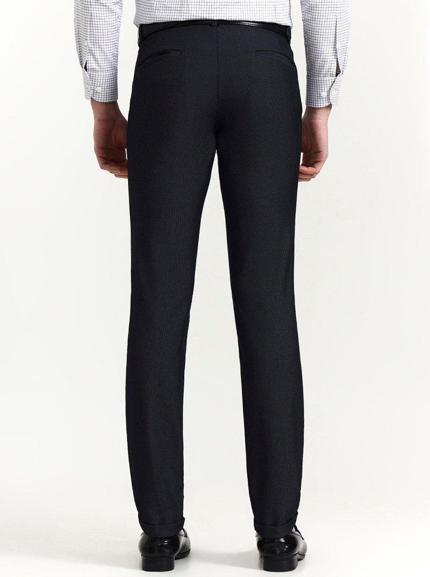 Blue Solid Slim Fit Club Wear Trouser | Wyre