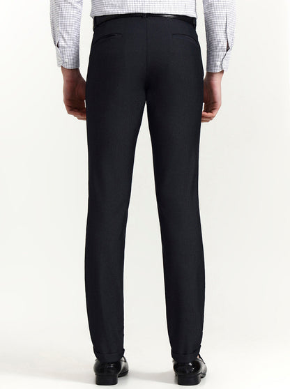 Blue Solid Slim Fit Club Wear Trouser | Wyre