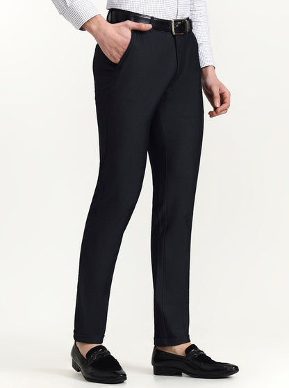 Blue Solid Slim Fit Club Wear Trouser | Wyre