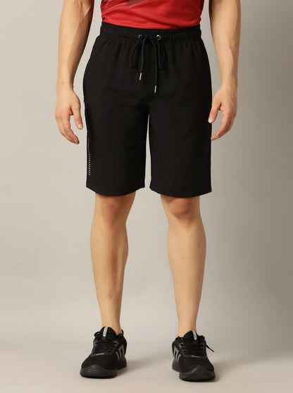 Black Solid Slim Fit Shorts | Jade Play
