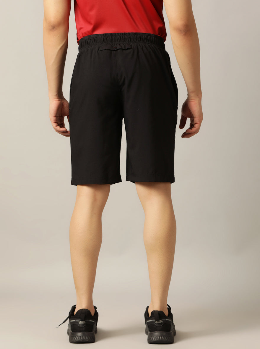 Black Solid Slim Fit Shorts | Jade Play