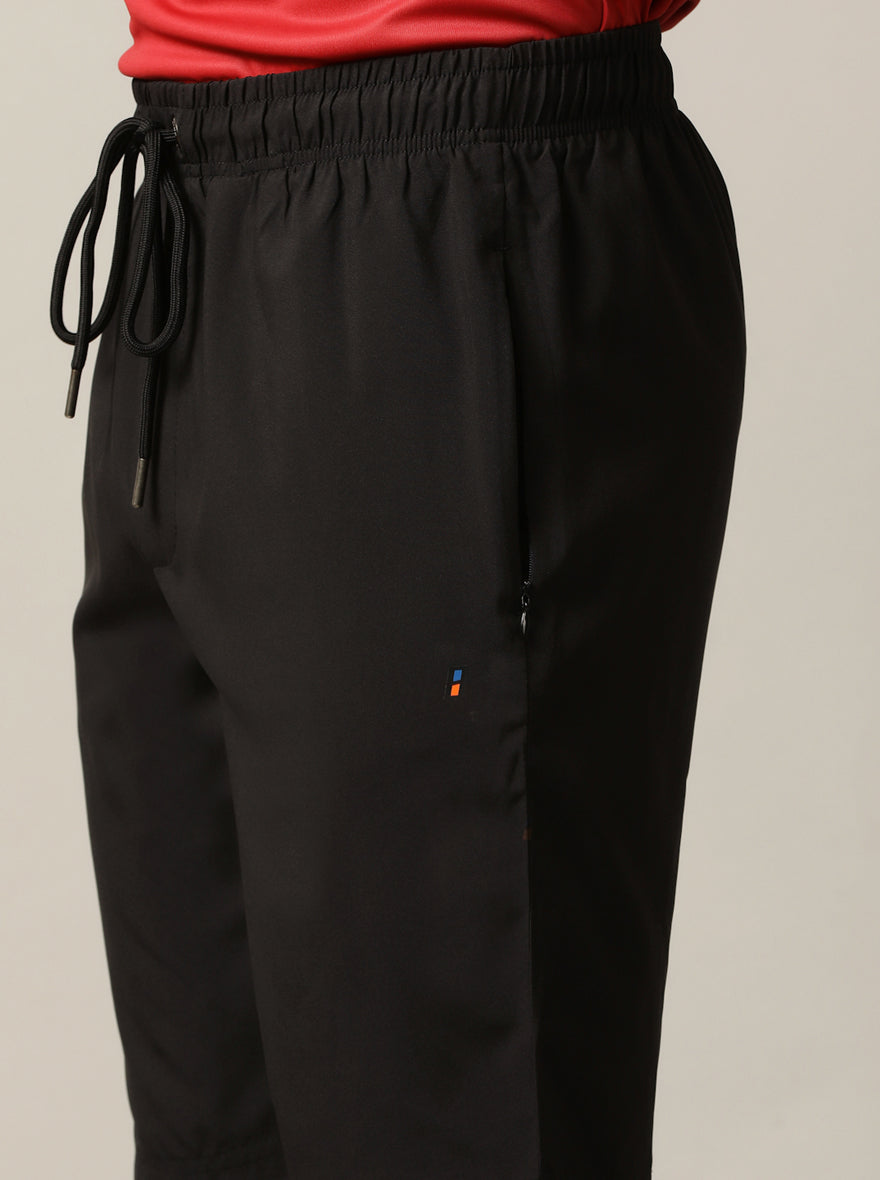 Black Solid Slim Fit Shorts | Jade Play
