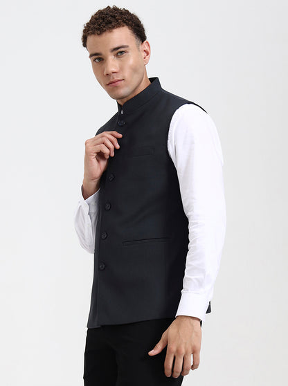 Grey Solid Regular Fit Modi Jacket | JadeBlue