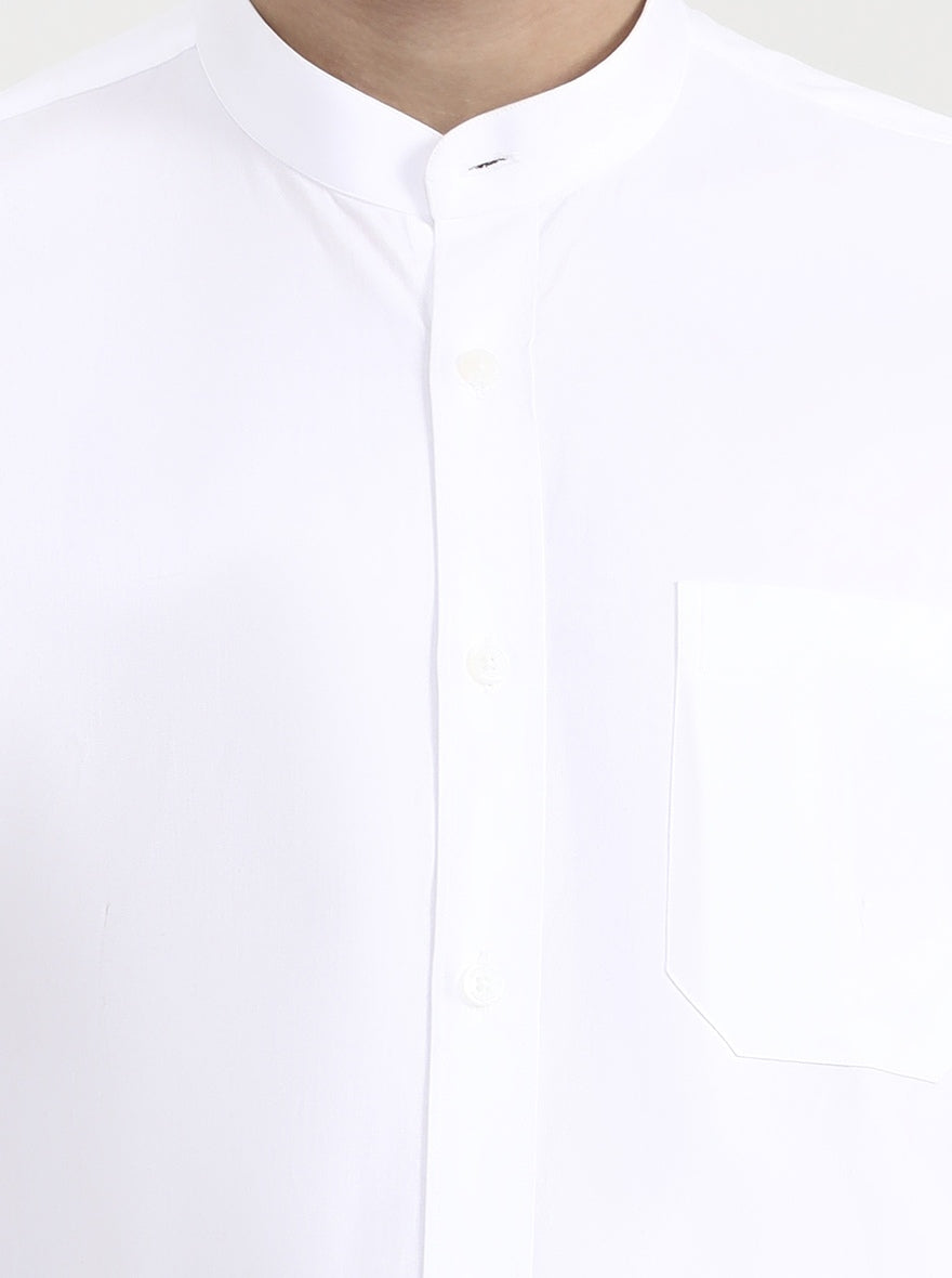 White Solid Regular Fit Formal Shirt | JadeBlue