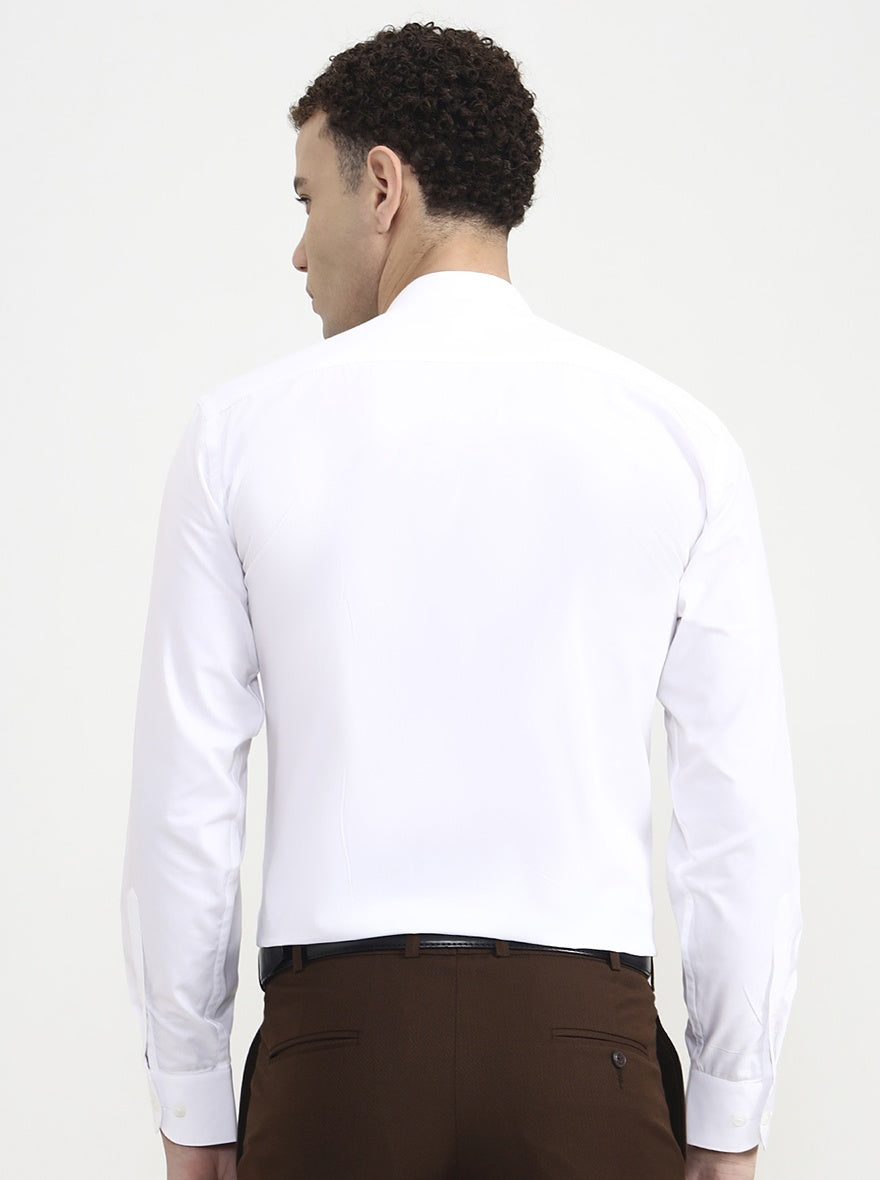 White Solid Regular Fit Formal Shirt | JadeBlue