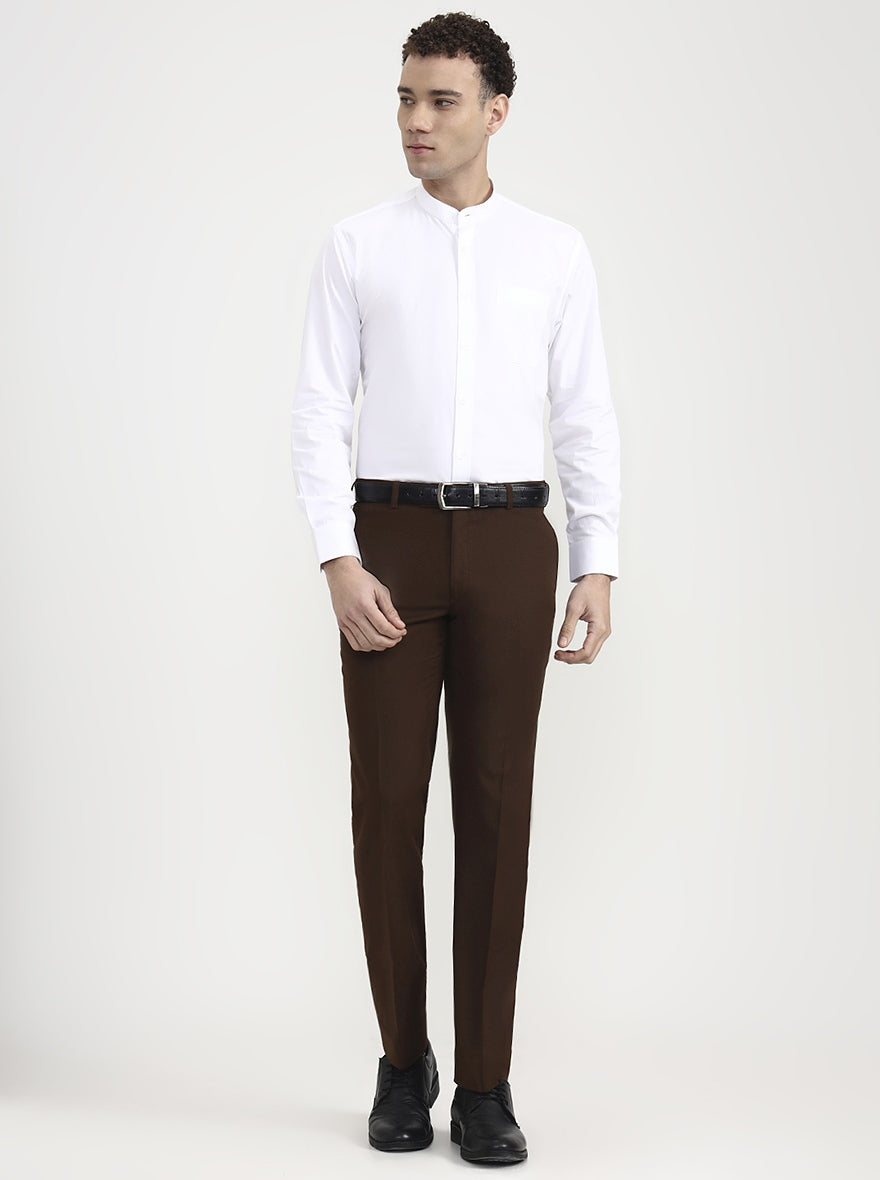 White Solid Regular Fit Formal Shirt | JadeBlue