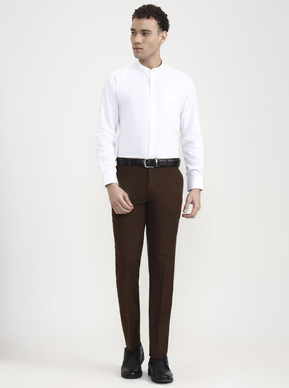 White Solid Regular Fit Formal Shirt | JadeBlue