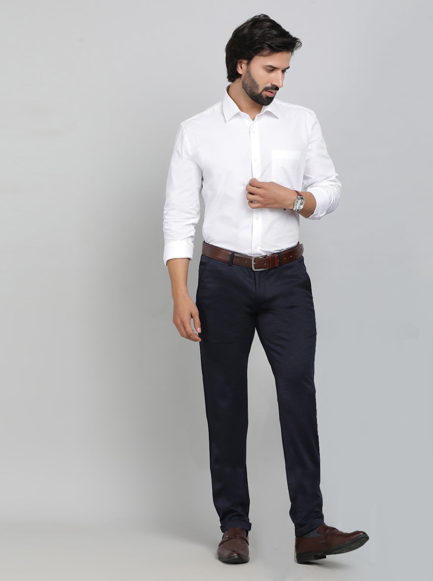 White Solid Regular Fit Formal Shirt | JadeBlue