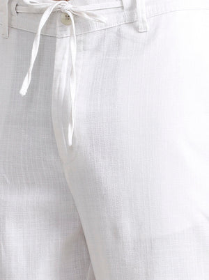 White Striped Regular Fit Track Pant | JadeBlue