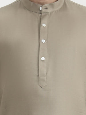 Fawn Solid  Modi Kurta | JadeBlue
