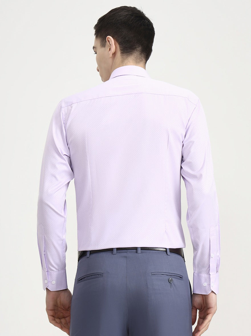 Purple Solid Slim Fit Formal Shirt | Greenfibre