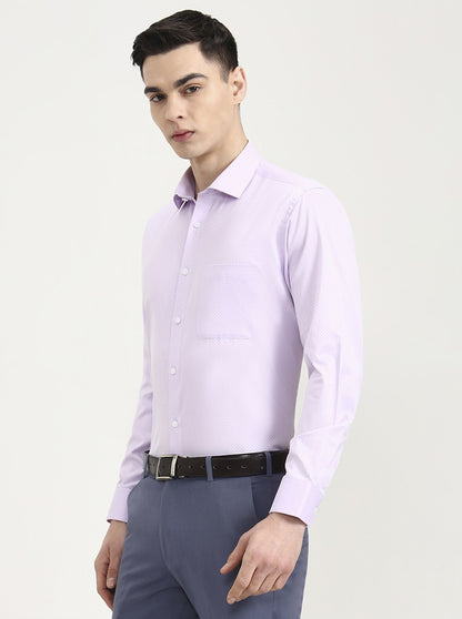 Purple Solid Slim Fit Formal Shirt | Greenfibre
