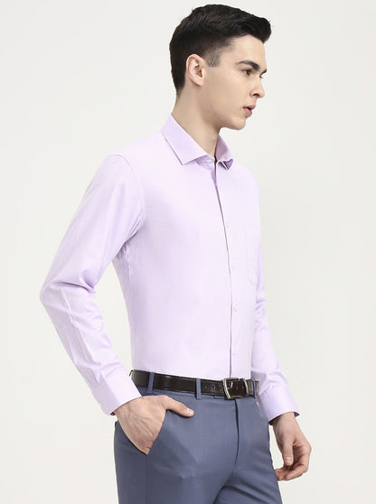 Purple Solid Slim Fit Formal Shirt | Greenfibre