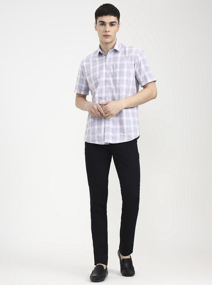 Black Solid Uno Fit Casual Trouser | JadeBlue