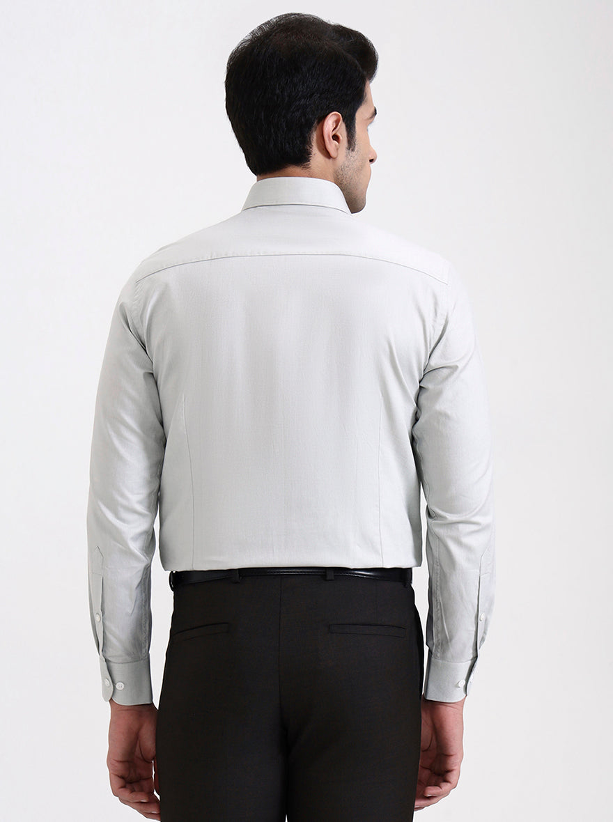 Pista Green Solid Slim Fit Formal Shirt | Metal