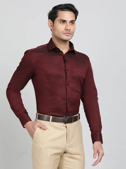 Maroon Checked Slim Fit Party Wear Shirt | Greenfibre