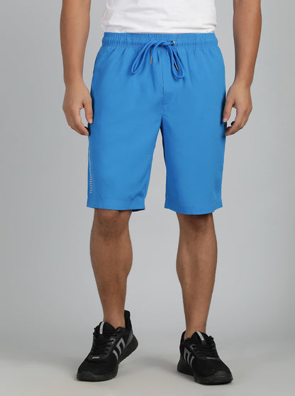 Blue Solid Slim Fit Shorts | Jade Play