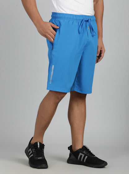 Blue Solid Slim Fit Shorts | Jade Play